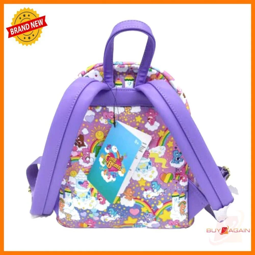 Care Bears Mini Shoulder Bag, Faux Leather, Adjustable Straps, Side Pockets